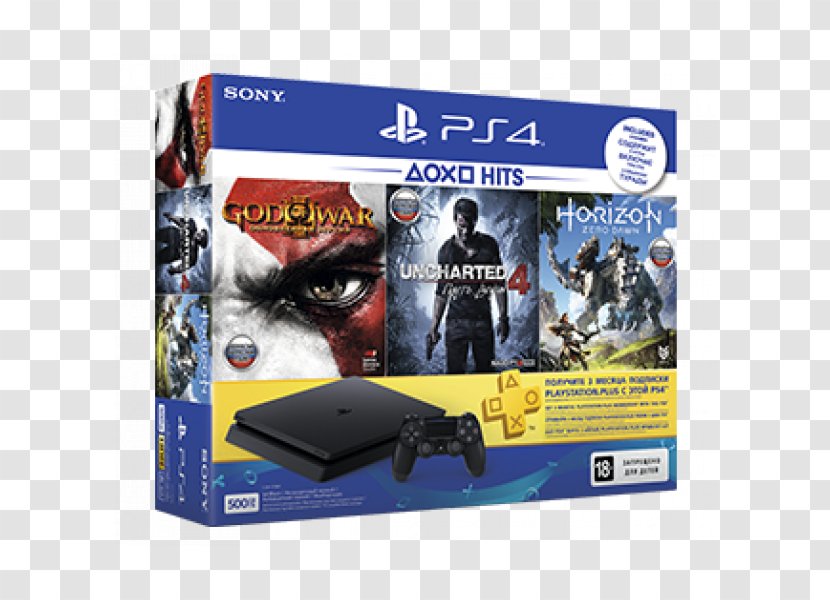 Sony PlayStation 4 Slim Black 3 Video Game Consoles - Console - God Of War Ps4 Transparent PNG