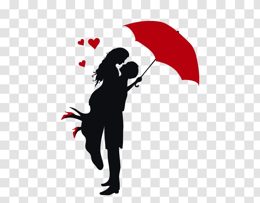 Drawing Royalty-free Art Clip - Silhouette - Kissing Material Transparent PNG