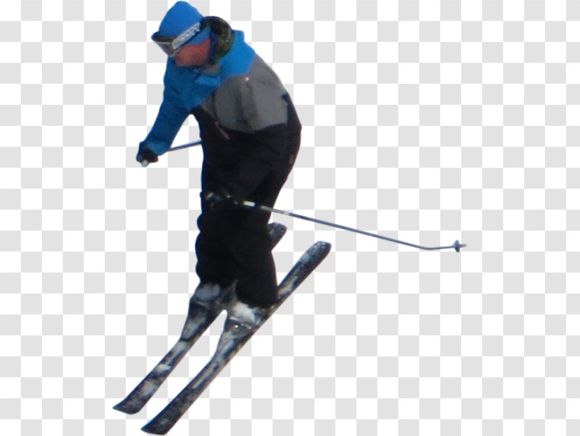 Nordic Skiing Winter Sport GIMP Ski Poles - Combined - Blue Hat Transparent PNG