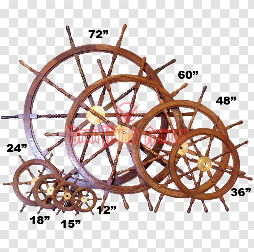 Bicycle Wheels Ship's Wheel Spoke - Rudder - Ship Transparent PNG