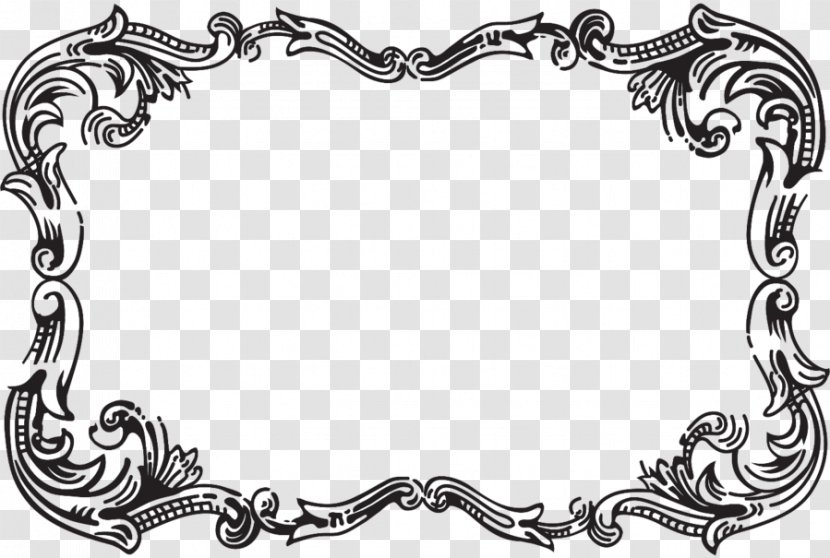 Picture Frames Black And White Ornament Photography - Collage - Line Art Transparent PNG