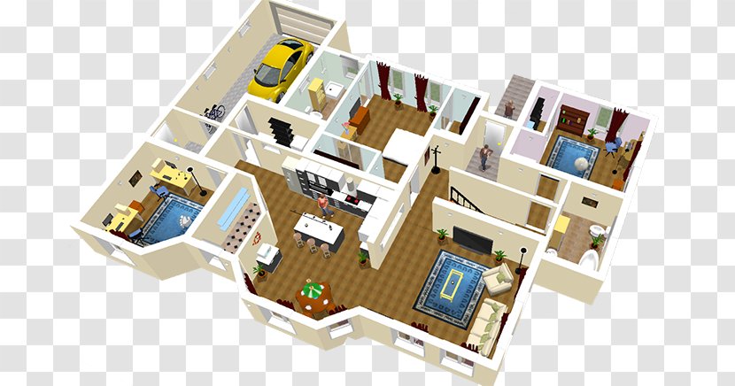 Sweet Home 3D Computer Graphics Floor Plan House Design - Candy Transparent PNG
