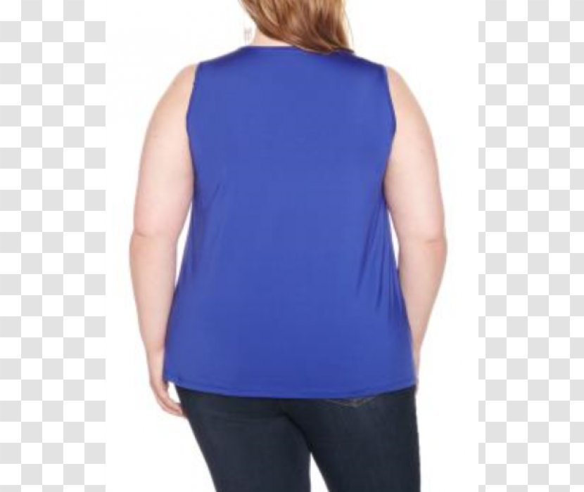 Sleeveless Shirt Shoulder Blouse - Blue - Closet Top Transparent PNG
