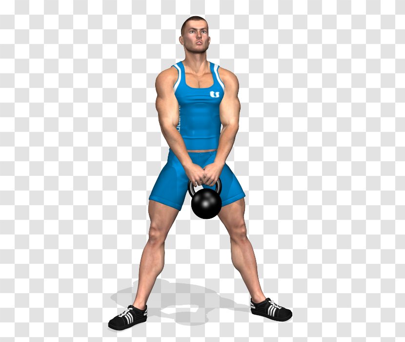 Kettlebell Squat Deadlift Physical Fitness Exercise - Cartoon - Sumo Transparent PNG