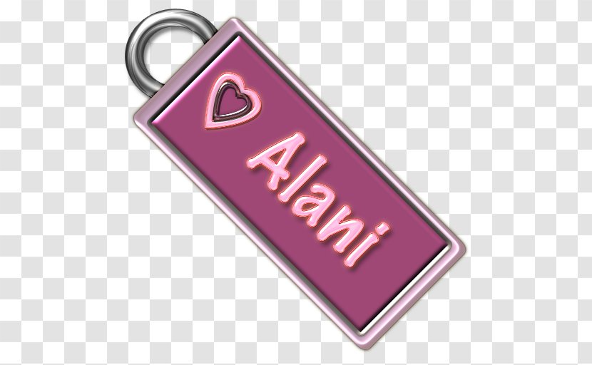 Key Chains Rectangle Font Pink M Text Messaging - Name Tag Transparent PNG
