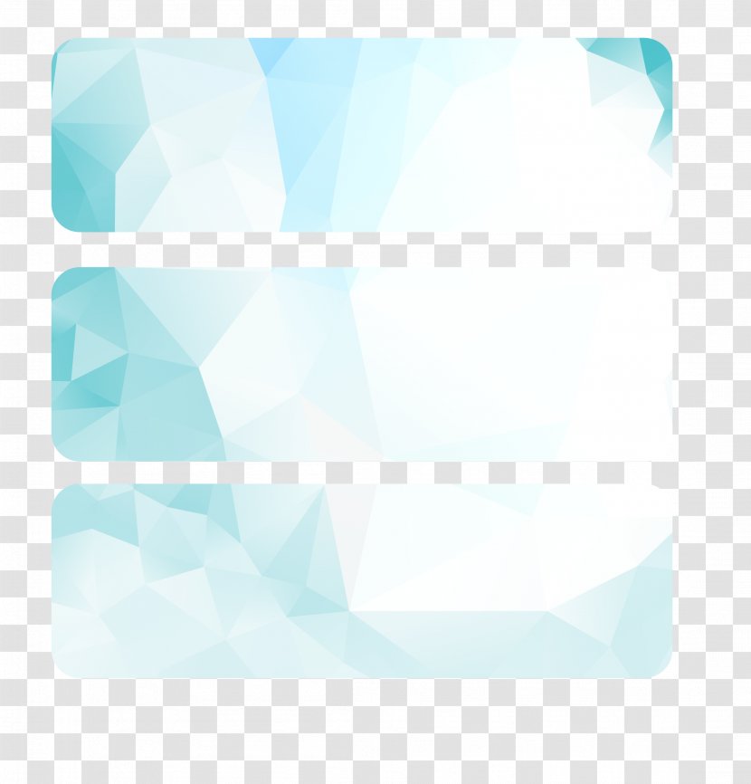 Colorful Polygonal Geometry Background - Turquoise - Rectangle Transparent PNG