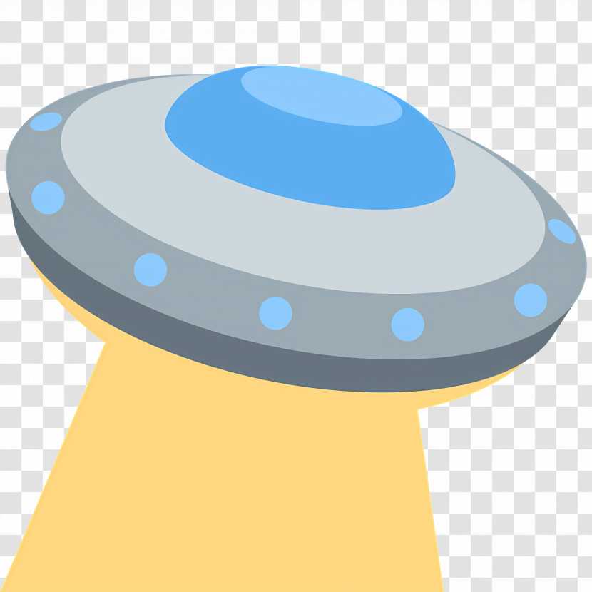 Flying Saucer Emoji - UFO Cartoon Illustration Transparent PNG