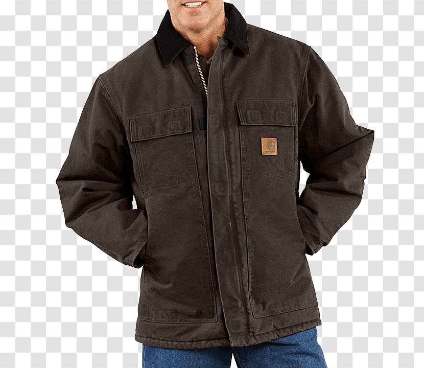 Carhartt Coat Jacket Workwear Lining - Sweatshirt - Pocket Transparent PNG