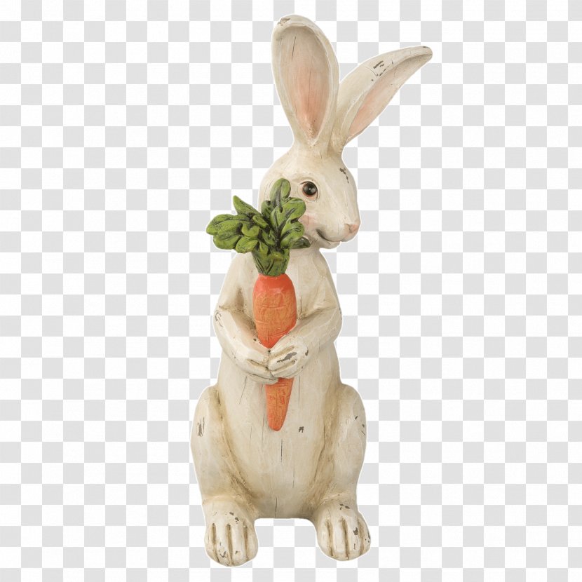 Favi.cz Table Clayre & Eef Decoratie Konijn Gałka Ceramiczna Kwiatki Pasen 26x6x9 Cm - Domestic Rabbit Transparent PNG