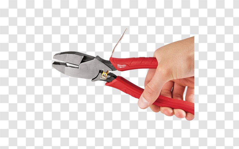 Diagonal Pliers Lineman's Alicates Universales Milwaukee Electric Tool Corporation - Lineworker Transparent PNG