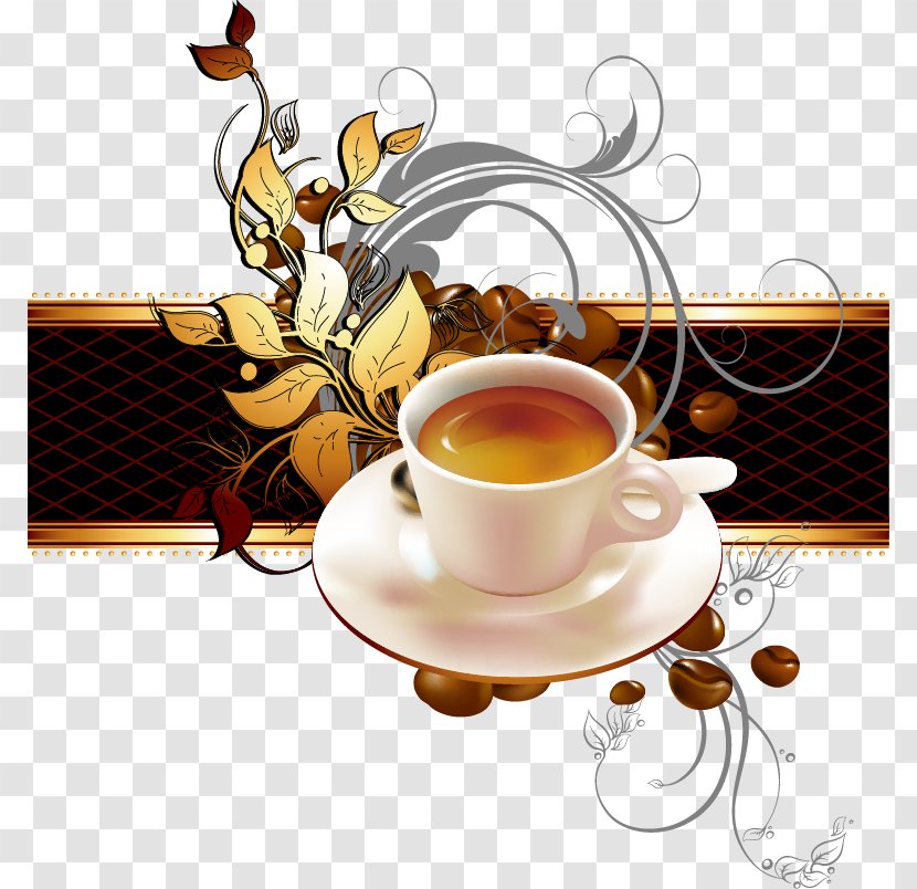 Coffee Cup Cafe Bean Drink - Vector Drinks Transparent PNG