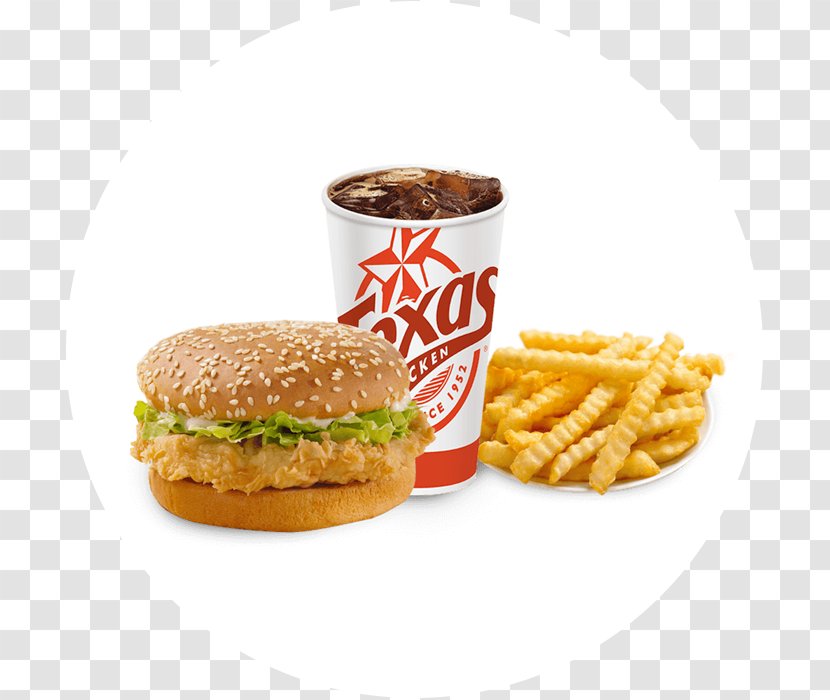 French Fries Church's Chicken Cheeseburger Fast Food KFC - Breakfast Sandwich - Menu Transparent PNG
