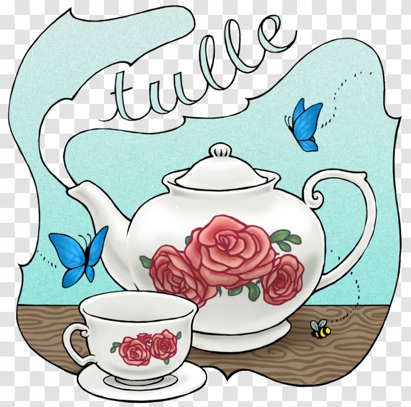 Coffee Cup Saucer Porcelain Clip Art - Artwork - Tulle Transparent PNG