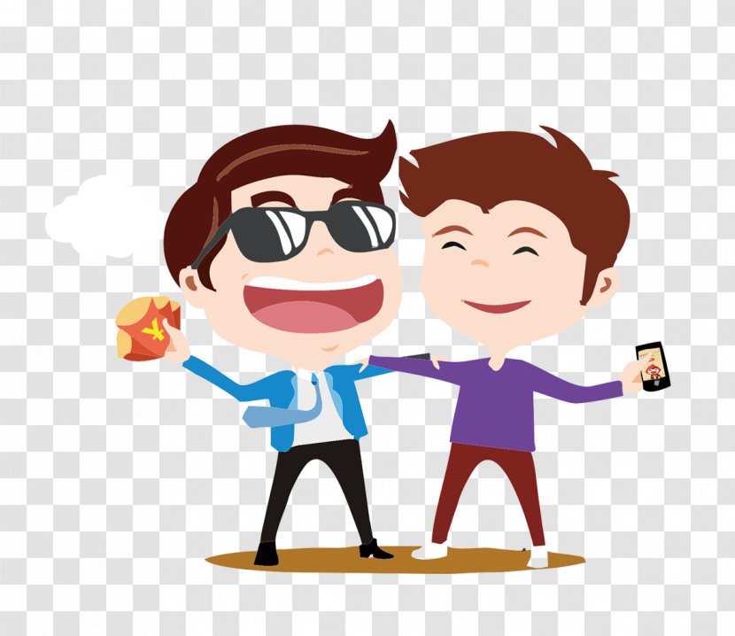 Flat Design Download - Heart - Cartoon Childlike Friends Offer Decorative Patterns Transparent PNG