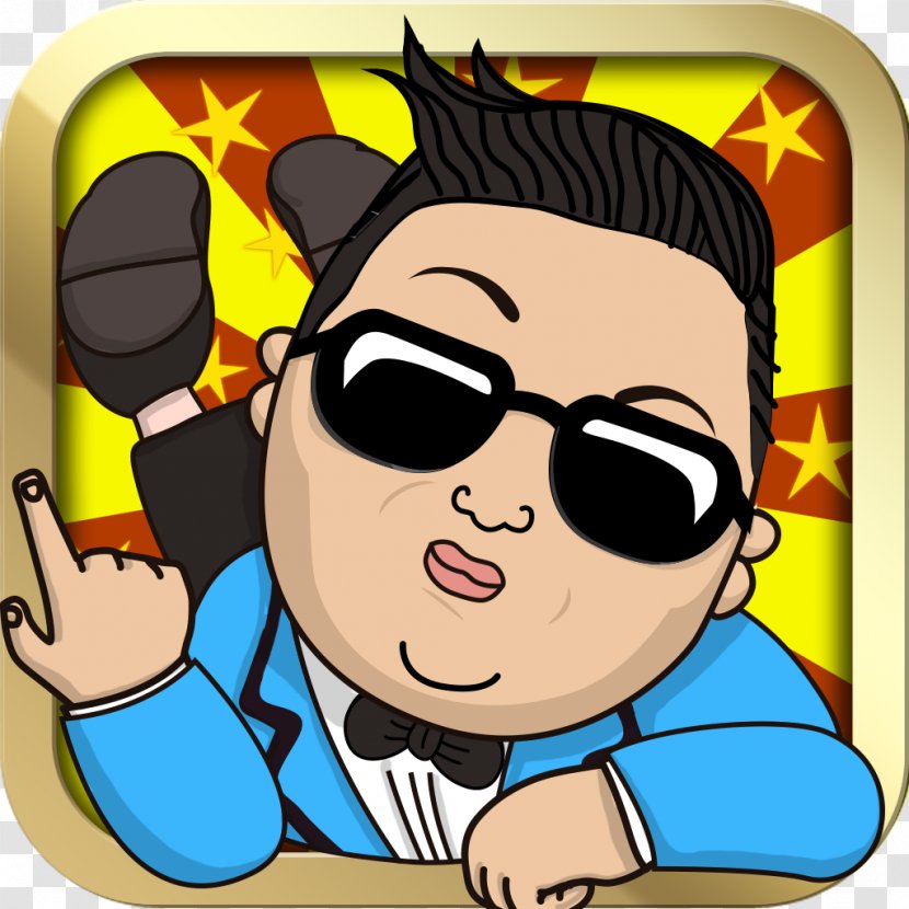 Gangnam Style Glasses Game Clip Art - Red - Gangnan Transparent PNG