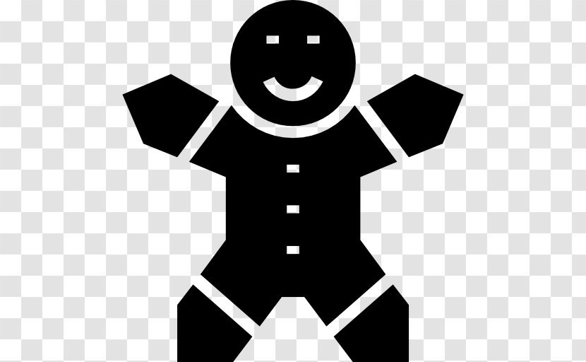 Gingerbread Man Clip Art - Monochrome Transparent PNG