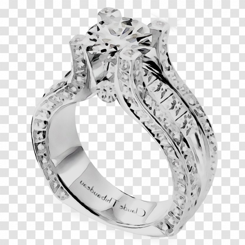 Wedding Ring Silver Jewellery - Diamond - Platinum Transparent PNG
