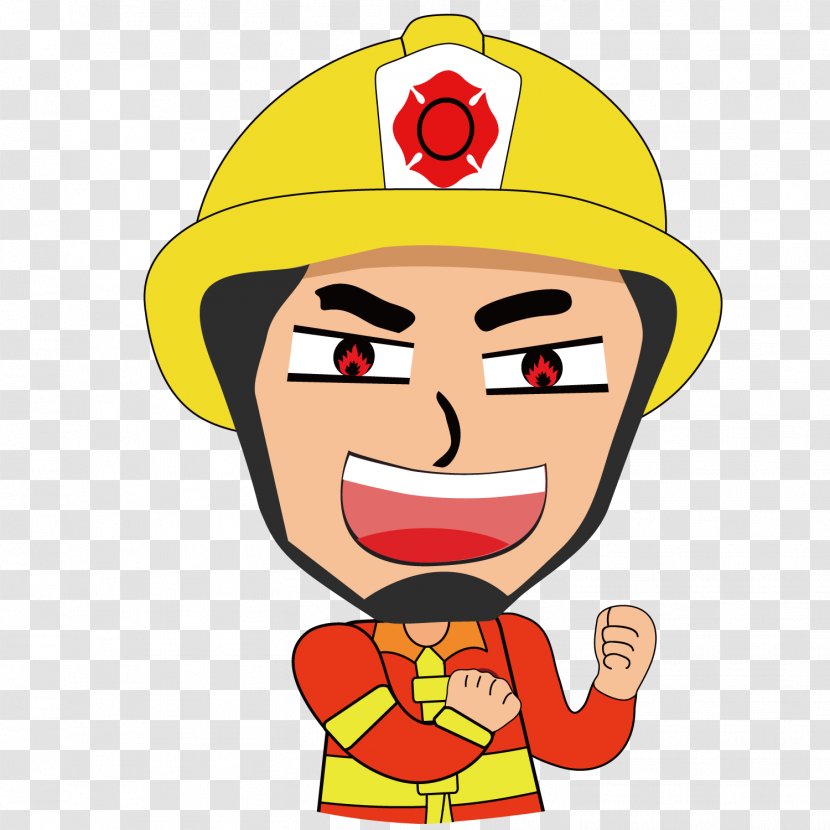 Firefighter Firefighting Cartoon - Human Behavior - Confident Transparent PNG