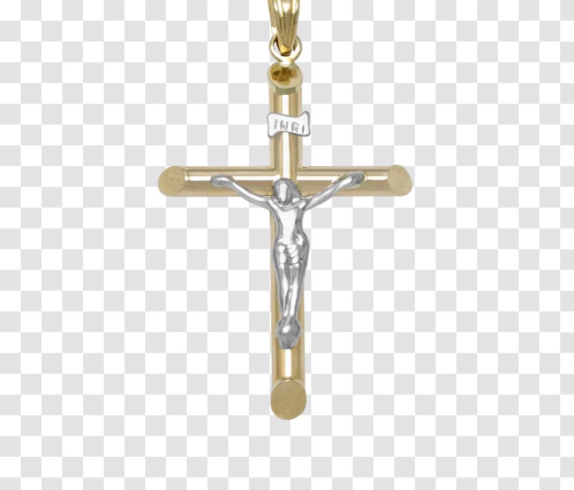 Crucifix Gold Cross Christ Charms & Pendants - Silver Transparent PNG