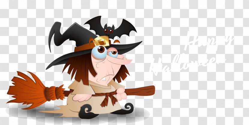 Boszorkxe1ny Witchcraft Demon Broom - Bat Cartoon Devil Transparent PNG