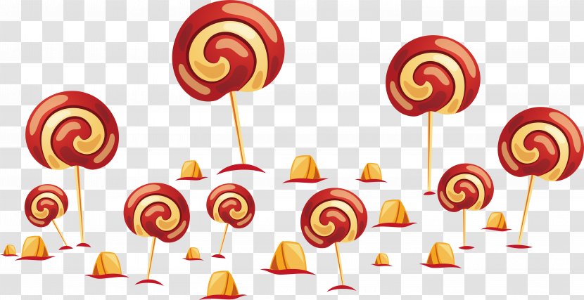 Lollipop Candy - Sugar - Red Transparent PNG