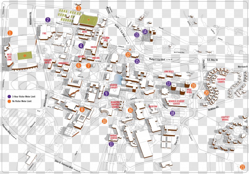 University Of South Carolina Minnesota Campus Clemson Tigers Men's Basketball - Plan Transparent PNG