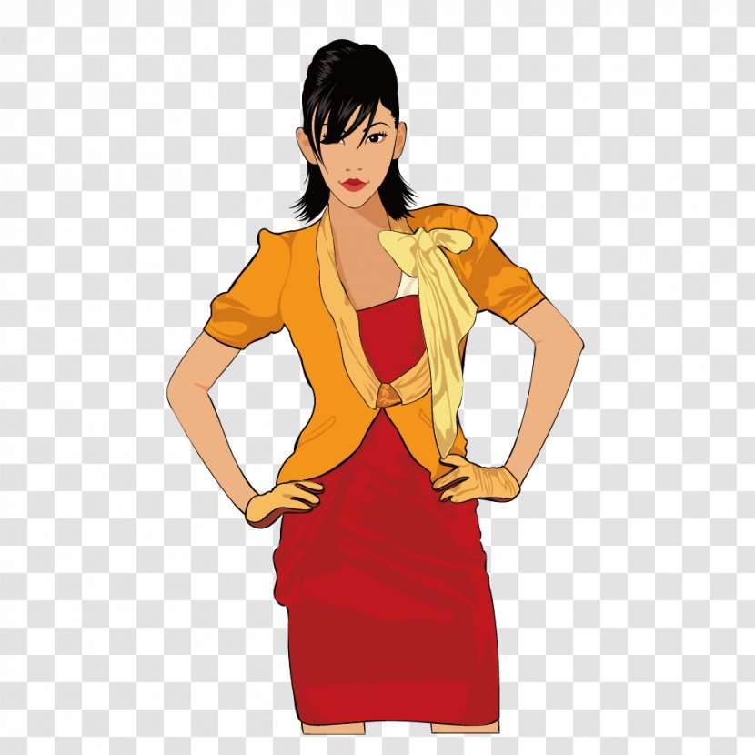 Dress Fashion Clothing Skirt Designer - Tree - Female Red Transparent PNG