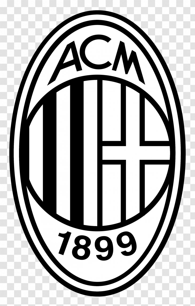 A.C. Milan Serie A Logo UEFA Champions League Sport - Black And White Transparent PNG