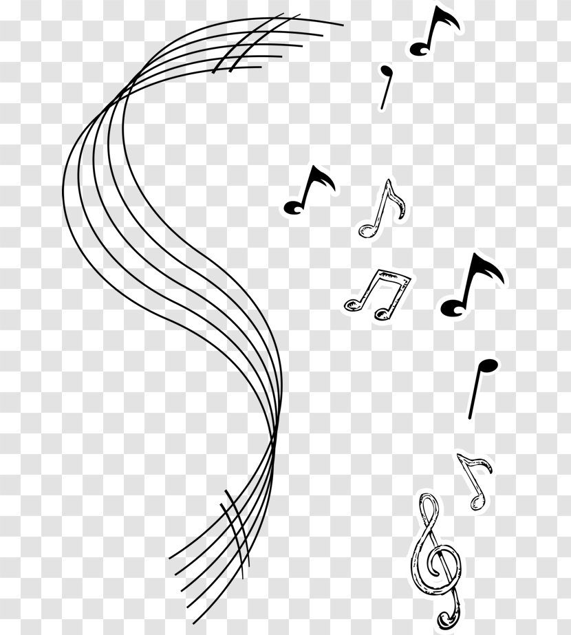 Musical Note Staff - Silhouette - Fesat Vector Transparent PNG