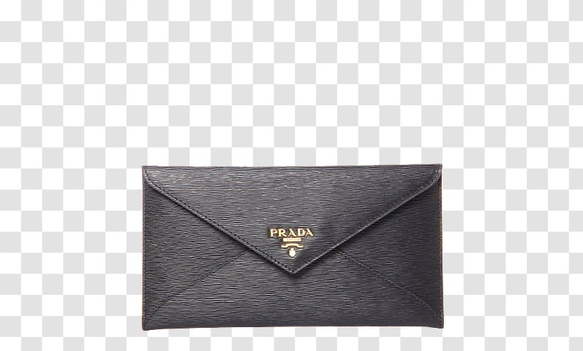 Handbag Leather Wallet Brand - Rectangle - PRADA Black Embossed Prada Women's Wallets Transparent PNG