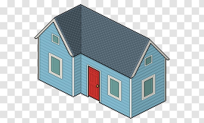 Pixel Art Isometric Projection Drawing Building - Elevation Transparent PNG
