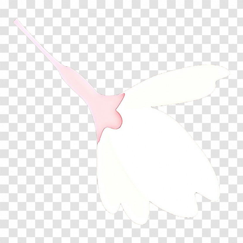 White Pink Wing Logo Transparent PNG