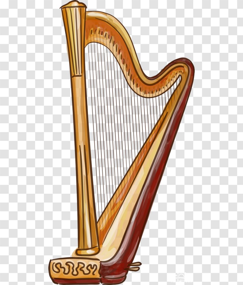 Musical Instruments Harp Drawing - Heart Transparent PNG