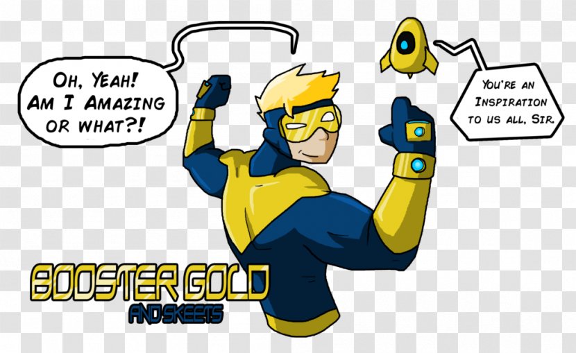 Skeets Booster Gold Character Comics Fan Art - Deviantart - Redesign Transparent PNG
