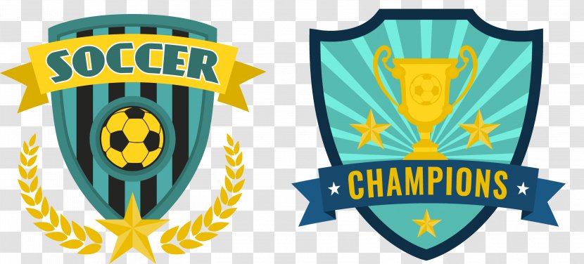 Football Team Logo Sport - Shield - Champion Medal Vector Material Transparent PNG