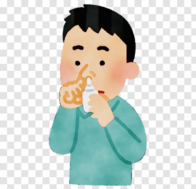 Cartoon Nose Drinking Transparent PNG