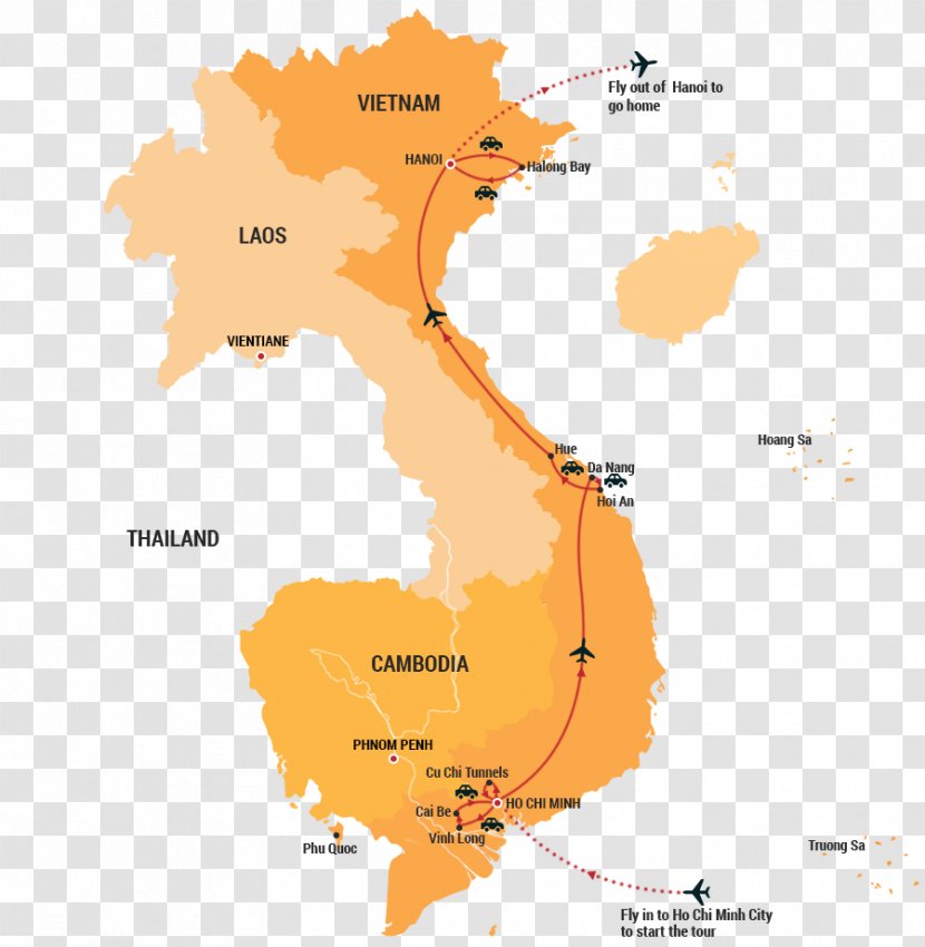 Ho Chi Minh City Map Amo Travel Location North Vietnam Transparent PNG