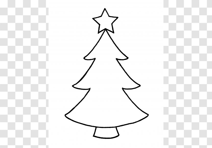 Christmas Tree Outline Clip Art - White - Cliparts Transparent PNG