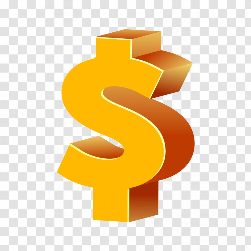 United States Dollar Gold One-dollar Bill - Sign Transparent PNG
