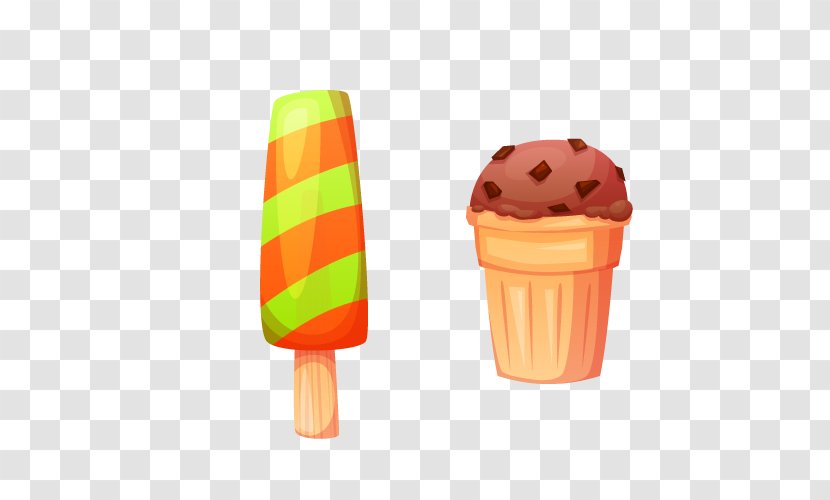 Ice Cream Sundae Biscuit Roll - Cartoon - Vector Two Transparent PNG