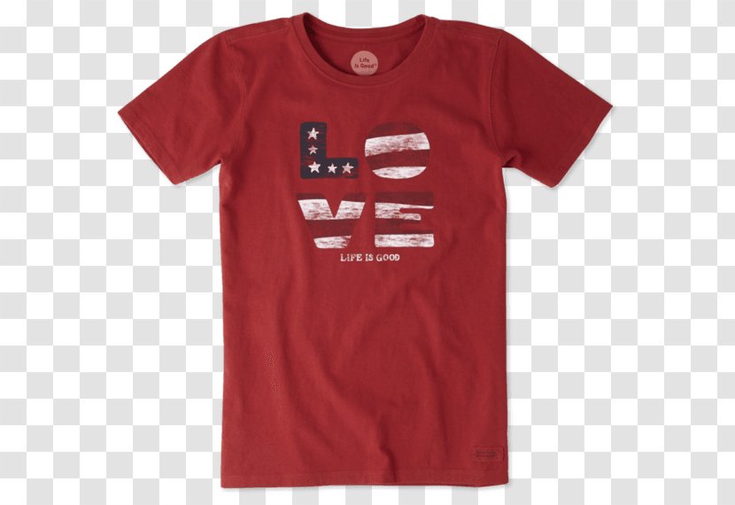 T-shirt United States Men's National Soccer Team Clothing Sleeve - Brand - Love Flag Transparent PNG