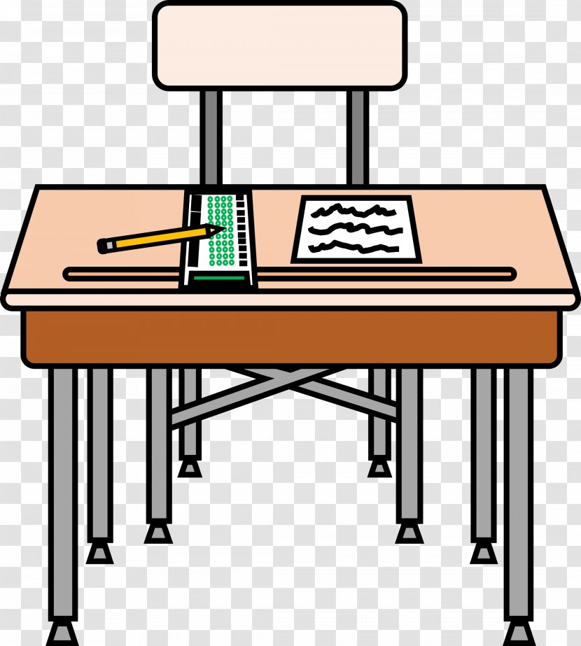 Table Desk Student Clip Art - Office - Standardized Testing Cliparts Transparent PNG