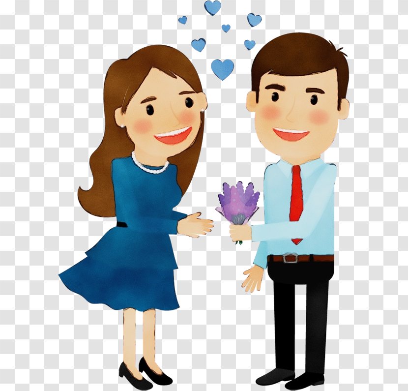 Cartoon Clip Art Gesture Interaction Sharing - Happy Conversation Transparent PNG