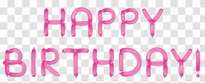 Paper Birthday Scrapbooking - Pink - Happy With Balloons Transparent Clipart Transparent PNG