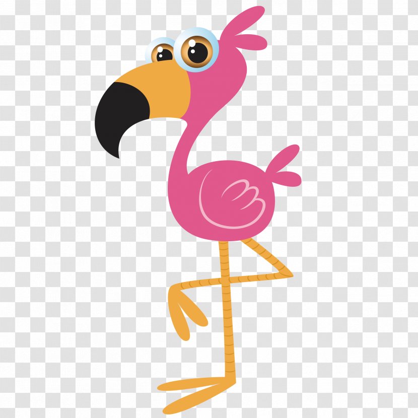 Bird Cartoon Illustration - Galliformes - Flamingos Standing Transparent PNG
