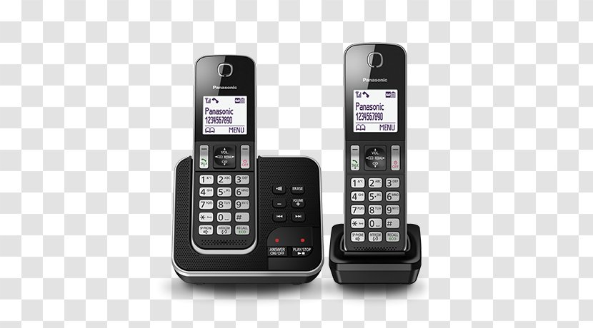 Panasonic KX-TGD323E Cordless Telephone Digital Enhanced Telecommunications - Electronics - Communication Device Transparent PNG