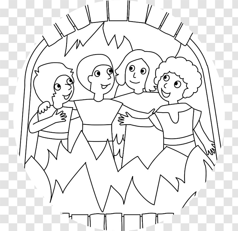 Shadrach, Meshach, And Abednego Bible Coloring Book Daniel 3 - Heart - Super Bowl L Transparent PNG