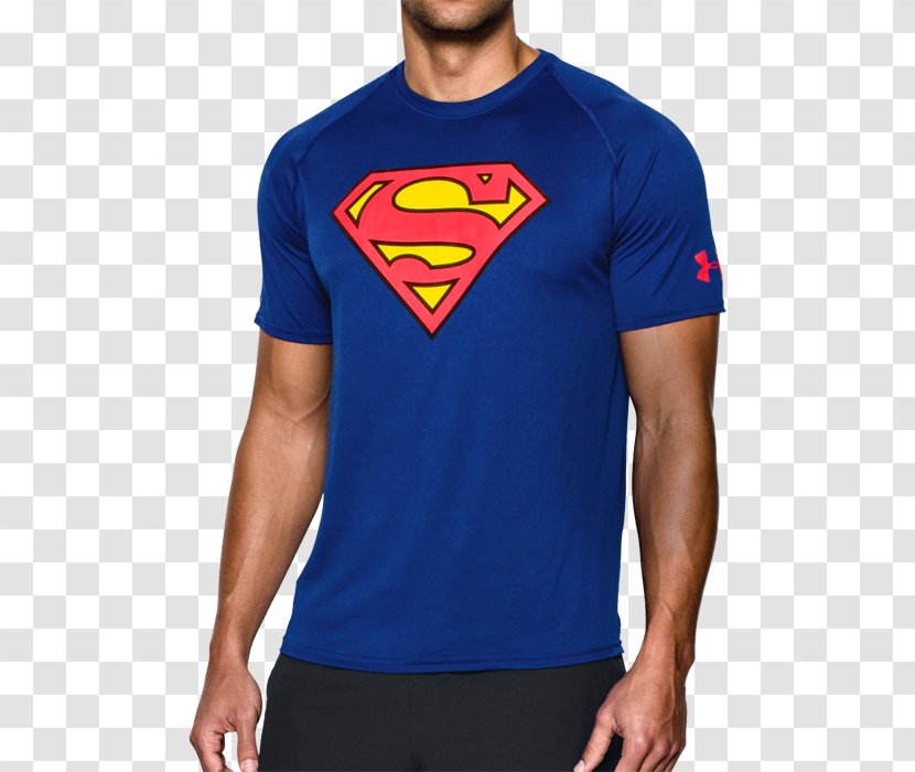 T-shirt Superman Captain America Under Armour - Crew Neck Transparent PNG