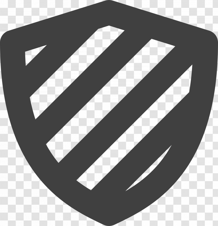 Shield Download Icon - Black And White - Defensive Transparent PNG