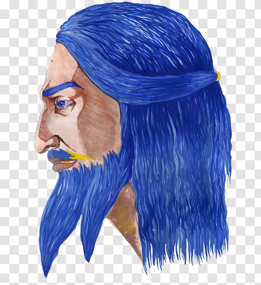 Cobalt Blue Illustration Facial Hair Headgear - Game Of Thrones Clipart Daario Naharis Transparent PNG